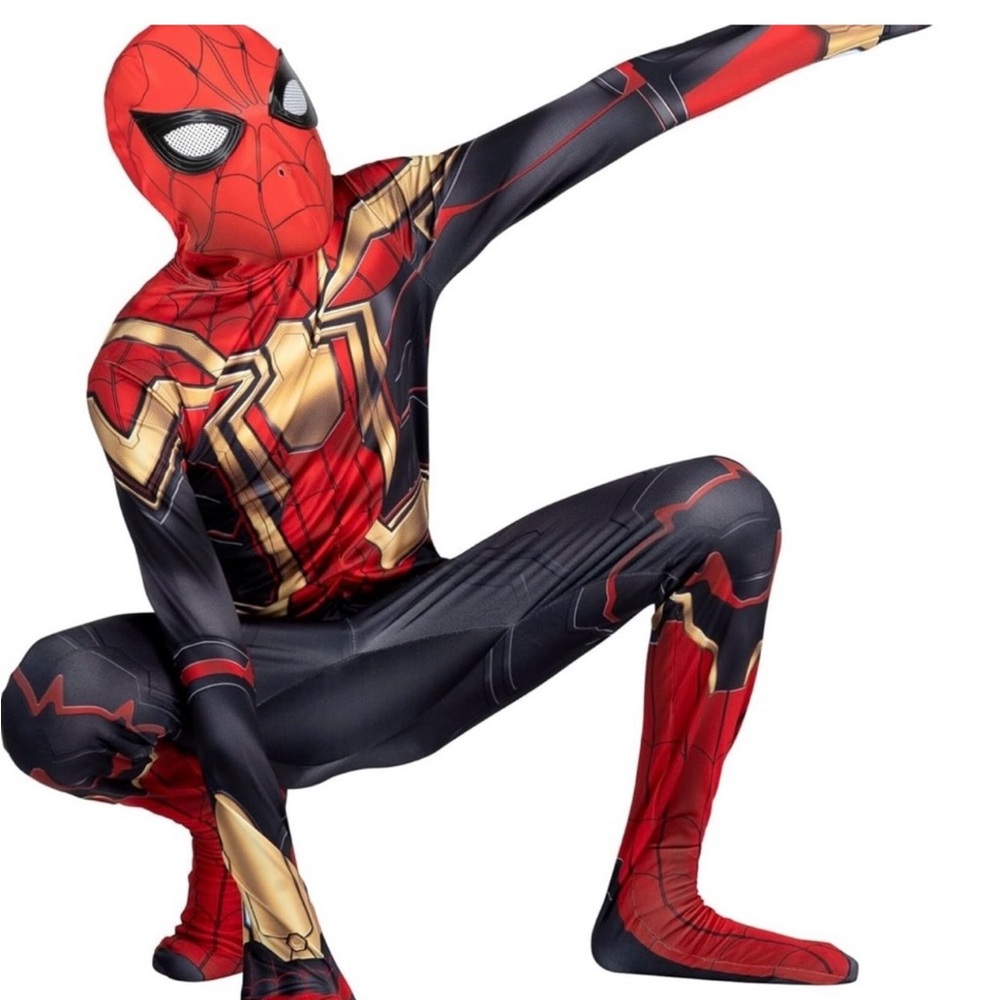 New Dynamic Red and Gold Superhero Kids Costume 
Size 8-10